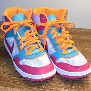 Nike Kids' Pink and Blue High-Top Sneakers